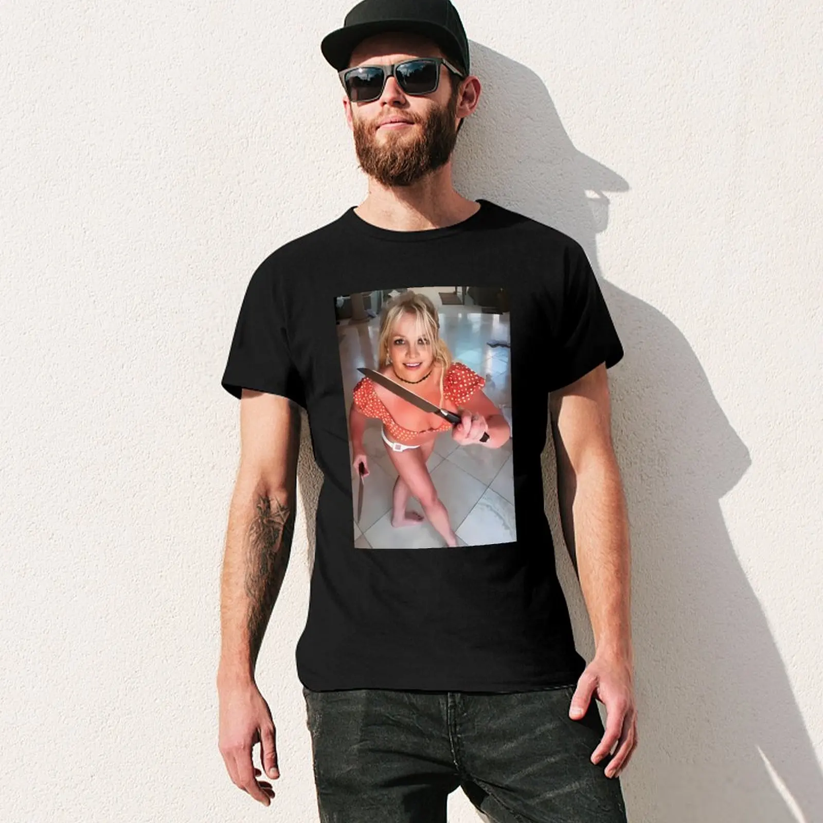 Britney knives 2 T-Shirt vintage t shirts topping men clothings