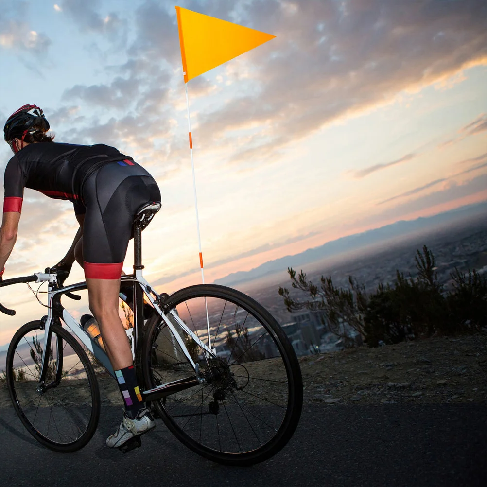 

2pcs Bikes Flag Pole Fiberglass Durable Bicycle Safety Flag For Kids Riding Outdoor Cycling Trailers Scooters Accessories