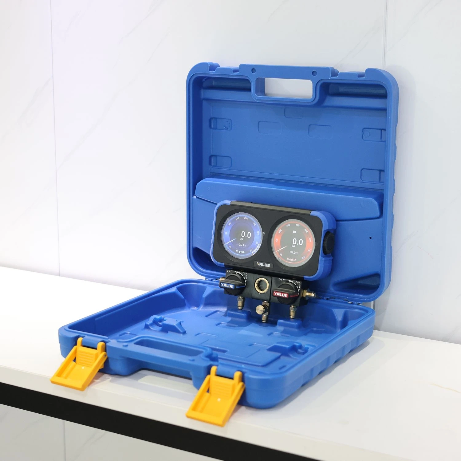 VRM2-X Digital Refrigerant Manifold Gauge Set, HVAC R134a R22 R410A Freon Pressure Meter for AC Repair