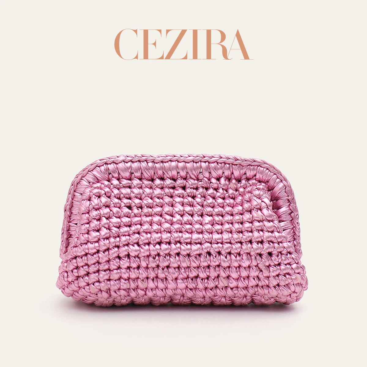 CR Luxuriöse Metallic-Farbene Stofftasche mit Streifen, Handgefertigte Gewebte Clutch für Damen, Metallrahmen-Verschluss, Geldbörse für den Täglichen Einkauf und Dating – Detail 4