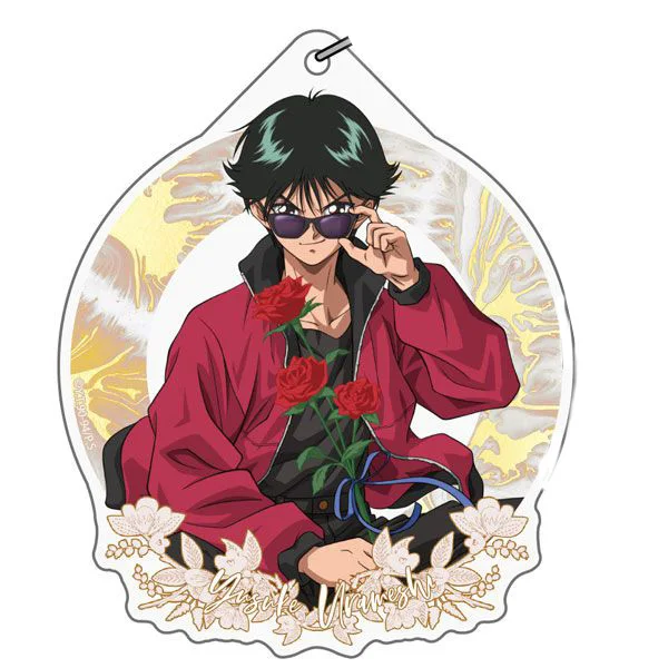 Charm Anime Fans Gifts YuYu Hakusho OrnamentsHiei Kurama Yuusuke Urameshi HD Character Acrylic Keychain Signs Decorate About 6cm