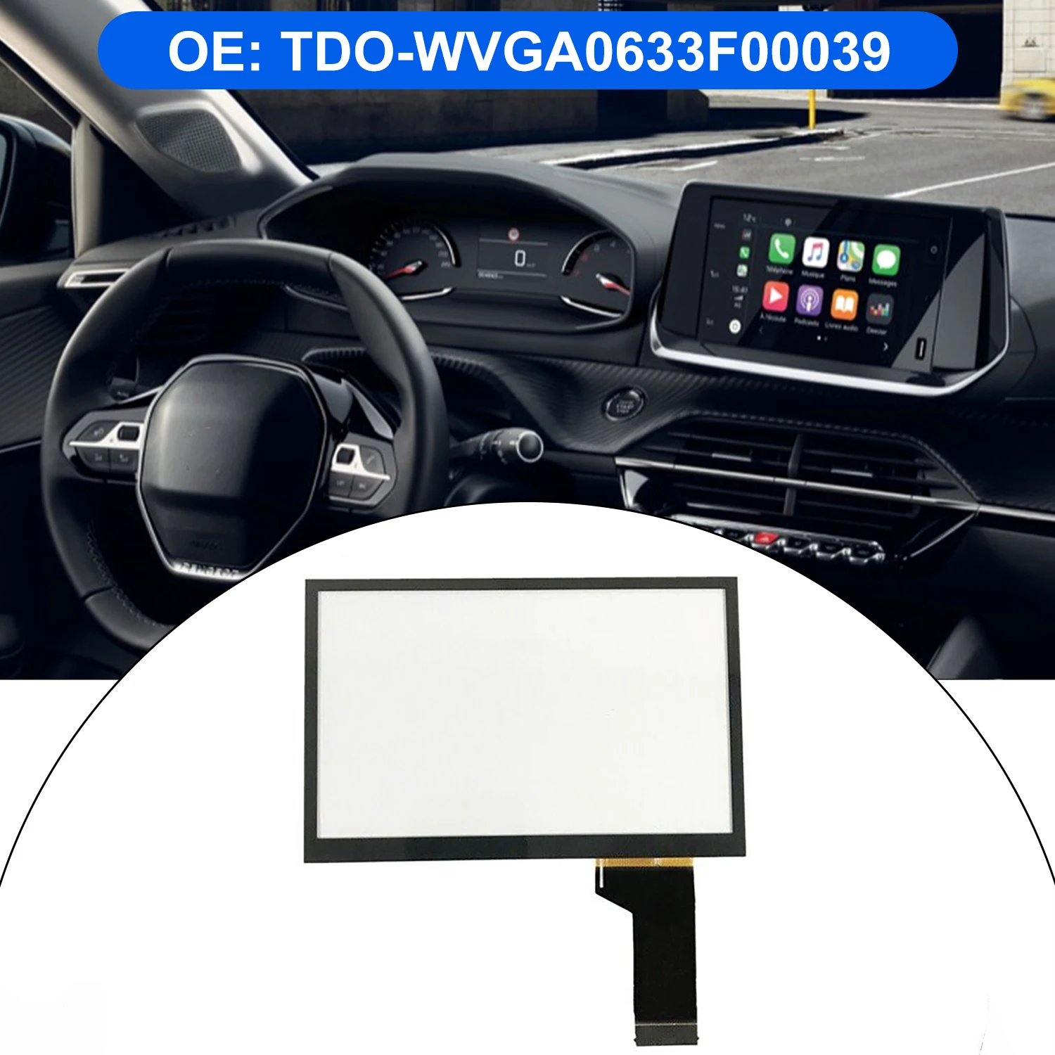 6.3 Inch 40 Pins Car LCD Touch Screen Panel WVGA0633F00039 WVGA0633F00045 FOR VW Golf Polo Jetta Passat CC Tiguan Caddy Amarok