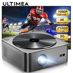 ULTIMEA Native 1080P Full HD Projector LED 4K WiFi Bluetooth Proyector with Auto Focus PK DLP Video Smart Home Theater Projector