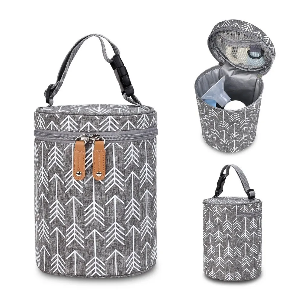Thermal Insulation Stroller Hanging Bag Waterproof Large Capacity Baby Bottle Bag Breastmilk Storage Hanging Design