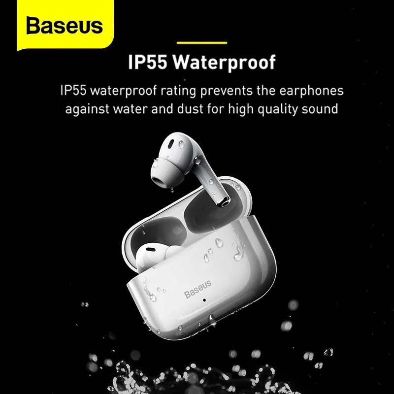 Baseus Encok W3 Headphones Wireless Bluetooth 5.0 Earphones TWS Noise Reduction Hifi Earbuds with Mic Fone Gamer Headset Pro