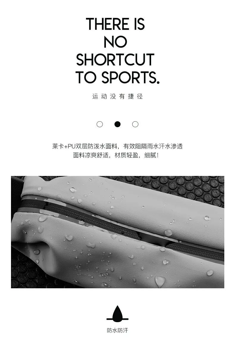 حقيبة خصر للجري خفيفة الوزن للغاية وعالية الجودة للرجال والنساء - حزام رياضي غير مرئي مع سحاب للإغلاق، حامل هاتف لـ G