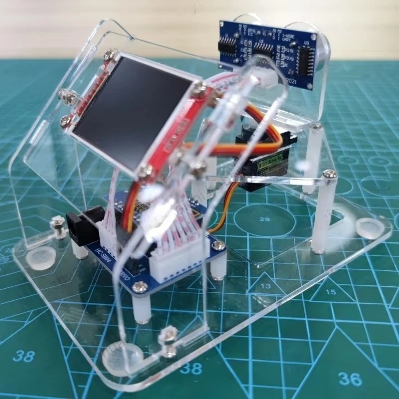 1Set 5V 2A Ultrasonic Radar DIY Kit 1.8-Inch/2.8-Inch Screen Display w ESP8266 Main Controller No Soldering/Programming Required
