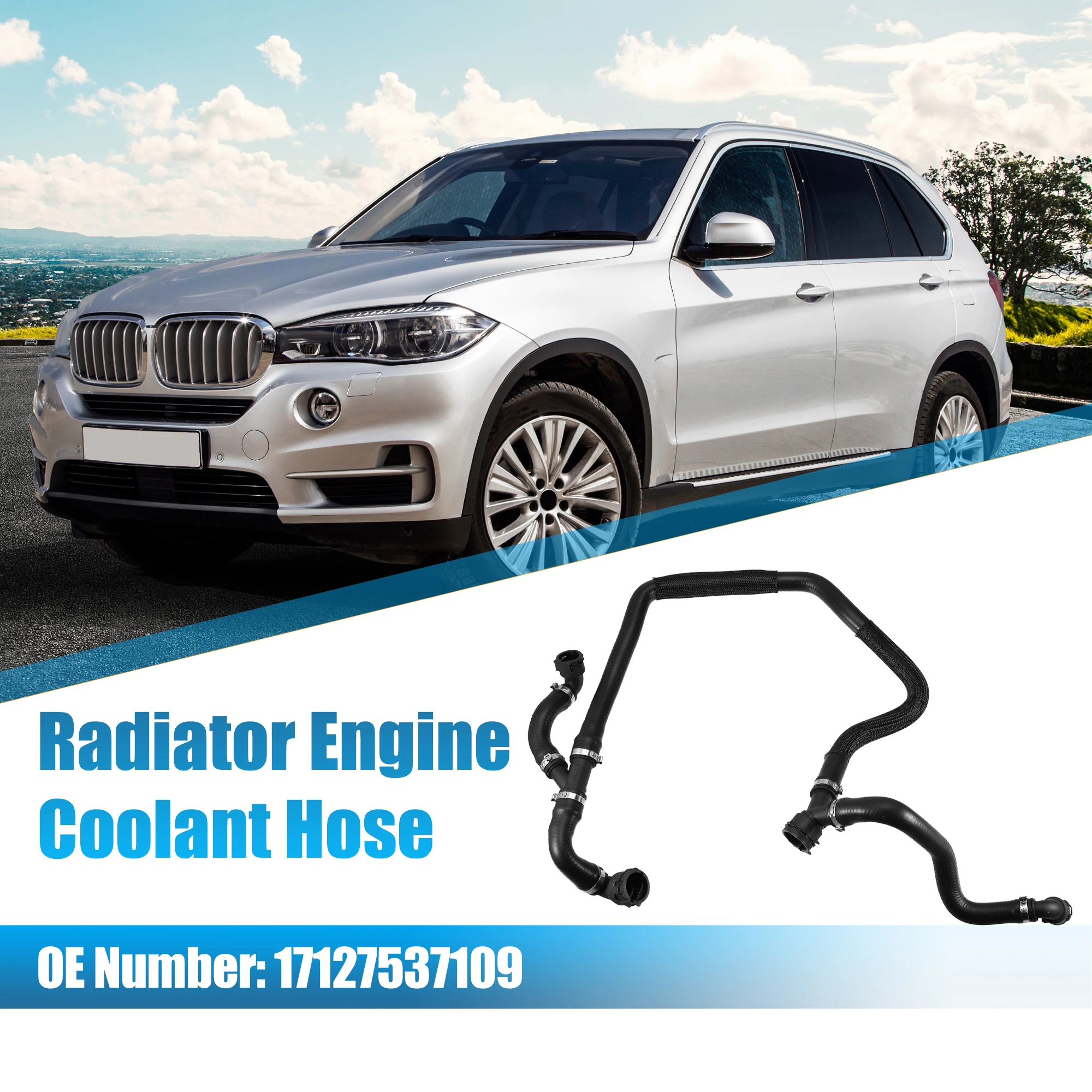 

UXCELL Radiator Coolant Water Hose Inlet Hose for BMW X5 2007 No.17127537109