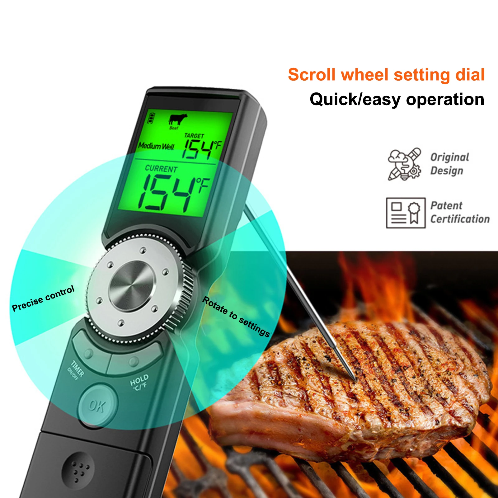 Newest Digital Kitchen Food Thermometer For Meat Water Milk Cooking Food Probe BBQ Electronic Oven Thermometer Kitchen Tools