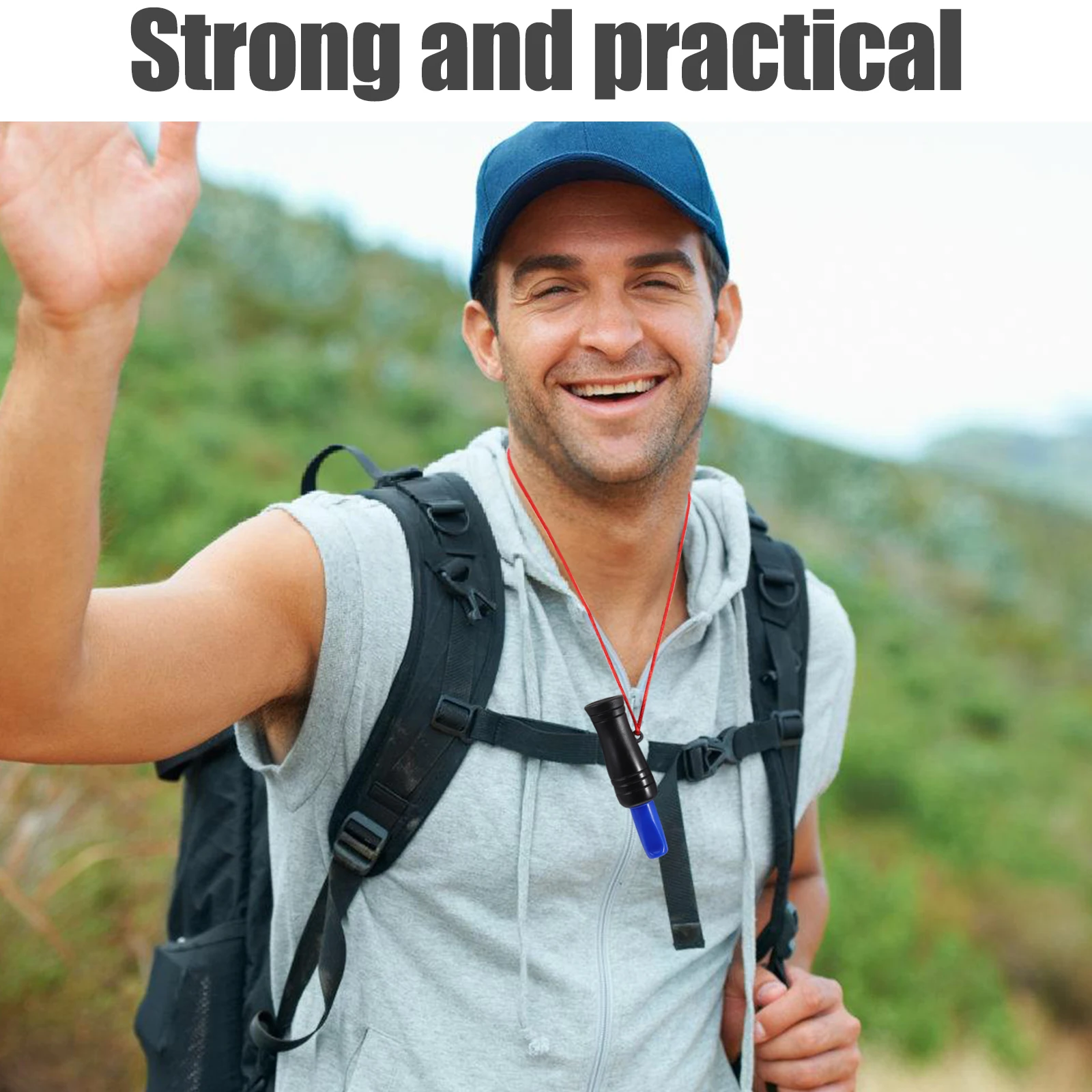 Peluit Survival Luar Ruangan Suara Bebek Ayam Plastik Ringkas Ringan Darurat Mendaki Gunung Perlengkapan Keselamatan Berkemah Panggilan Bebek Plastik