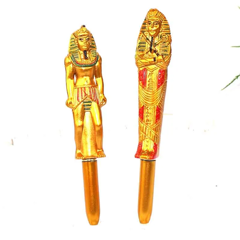 Egyptian Pharaoh Rolling Ball Pens/Fun Ballpoint Pens Finger Pen/Student Stationery Gift/Office Quick-Drying Pen Random style