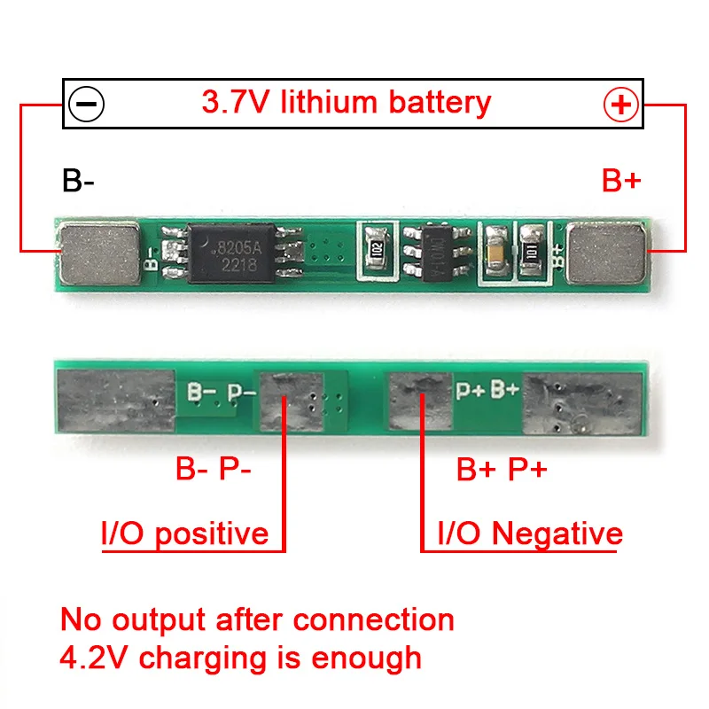 1 adet 1S 3A BMS PCM lityum pil koruma levhası Pcm için 3.7V 18650 1s lityum iyon Li pil koruma levhası devre kartı modülü