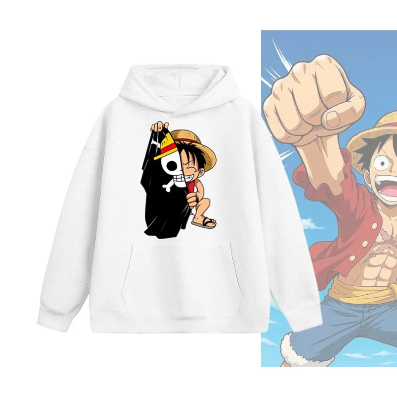 

2025 Manga One Piece Luffy Autumn Hoodie Women Cartoon Luffy Sweatshirts Hoodie Men Cotton Hoodie Top Couple Clothing