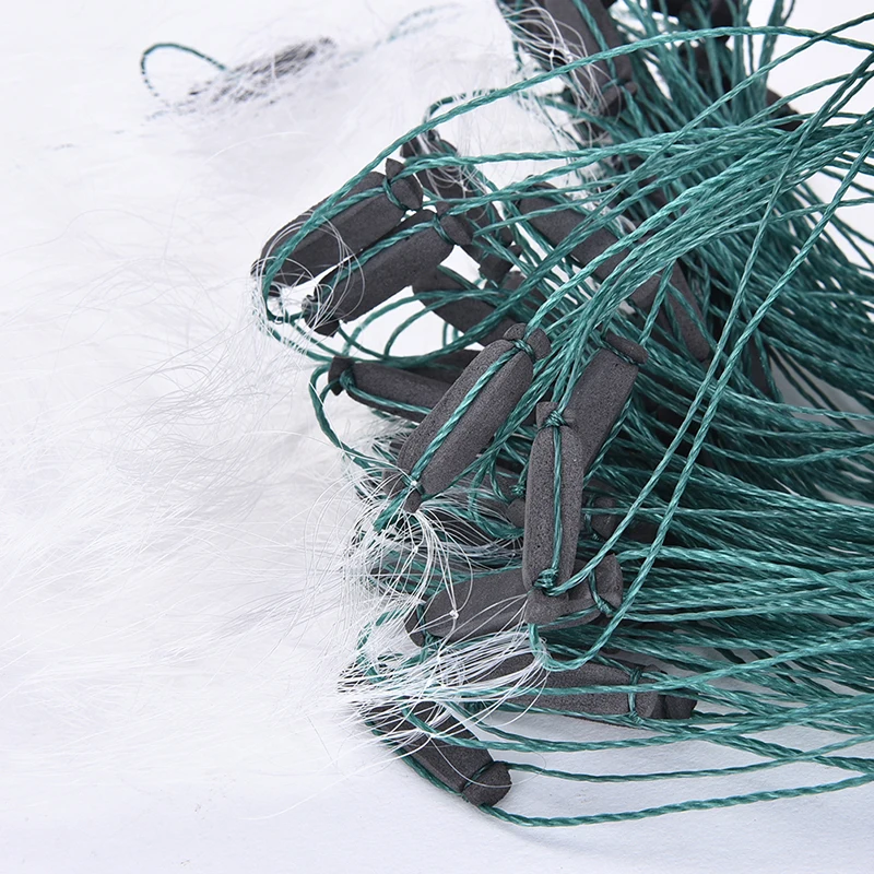 25m 3 Layers Monofilament Gill Fishing Nets with Float Fish Trap Fishing Tools