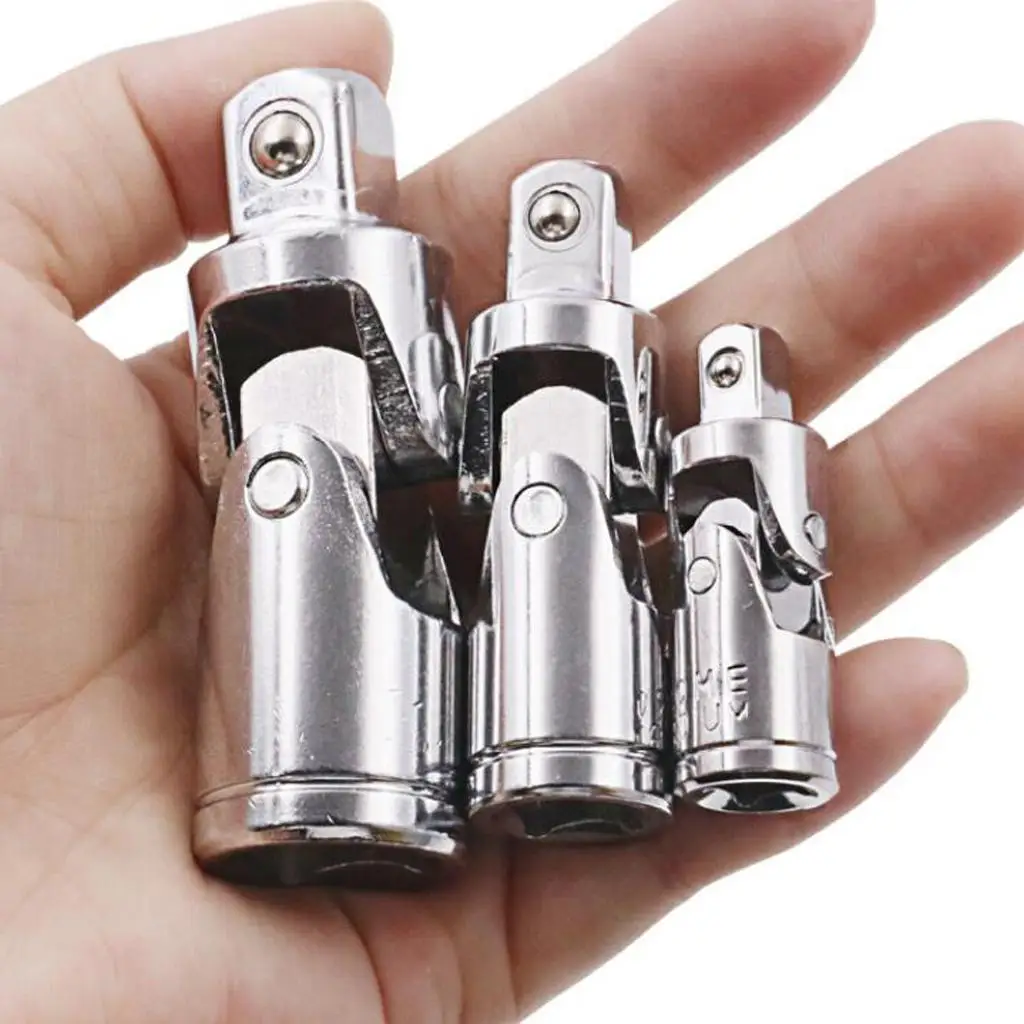 Sleeve Universal Joint Chrome Vanadium Tools U Joint Drive Swivel Socket Pivot Adapter for DIY and Mechanic