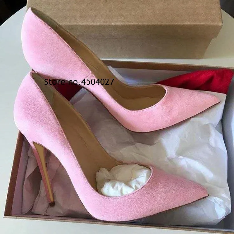

Розовые замшевые пикантные женские туфли на высоком каблуке с острым носком на шпильке, вечернее платье, туфли-лодочки, свадебные туфли