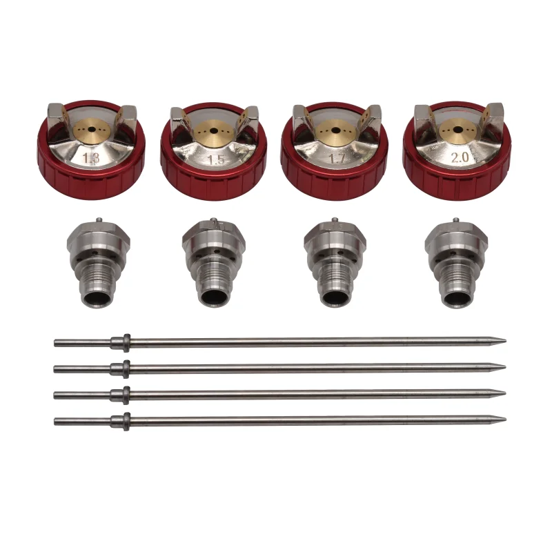 Conjunto de Bicos de Agulhas e Bicos Pistola de Pulverização Air Cap Sprayer Ferramentas para Carros R500 Lvlp 1.3 mm 1.5 mm 1.7 mm 2.0 mm Novo