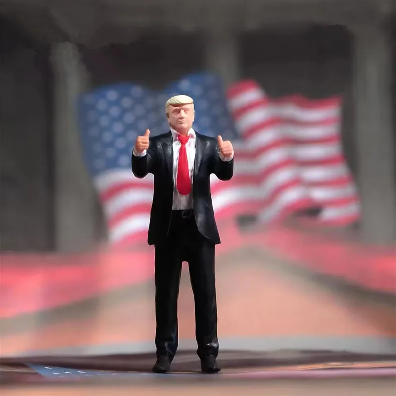 Un/Painted 1/64 Scale President Miniature Figure Mini Diorama Resin Model Street DIY Scene Accessory Prop Speech Toy Display