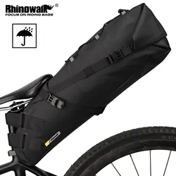 Rhinowalk Borsa da sella per bici Impermeabile MTB Bicicletta da strada 13L Borsa da ciclismo di grande capacità Borsa posteriore pieghevole Accessori per bagagliaio