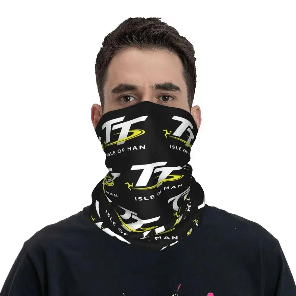 

Isle Of Man TT Motorcycle Race Bandana Neck Gaiter Printed Balaclavas Mask Scarf Warm Headband for Men Women Adult Breathable