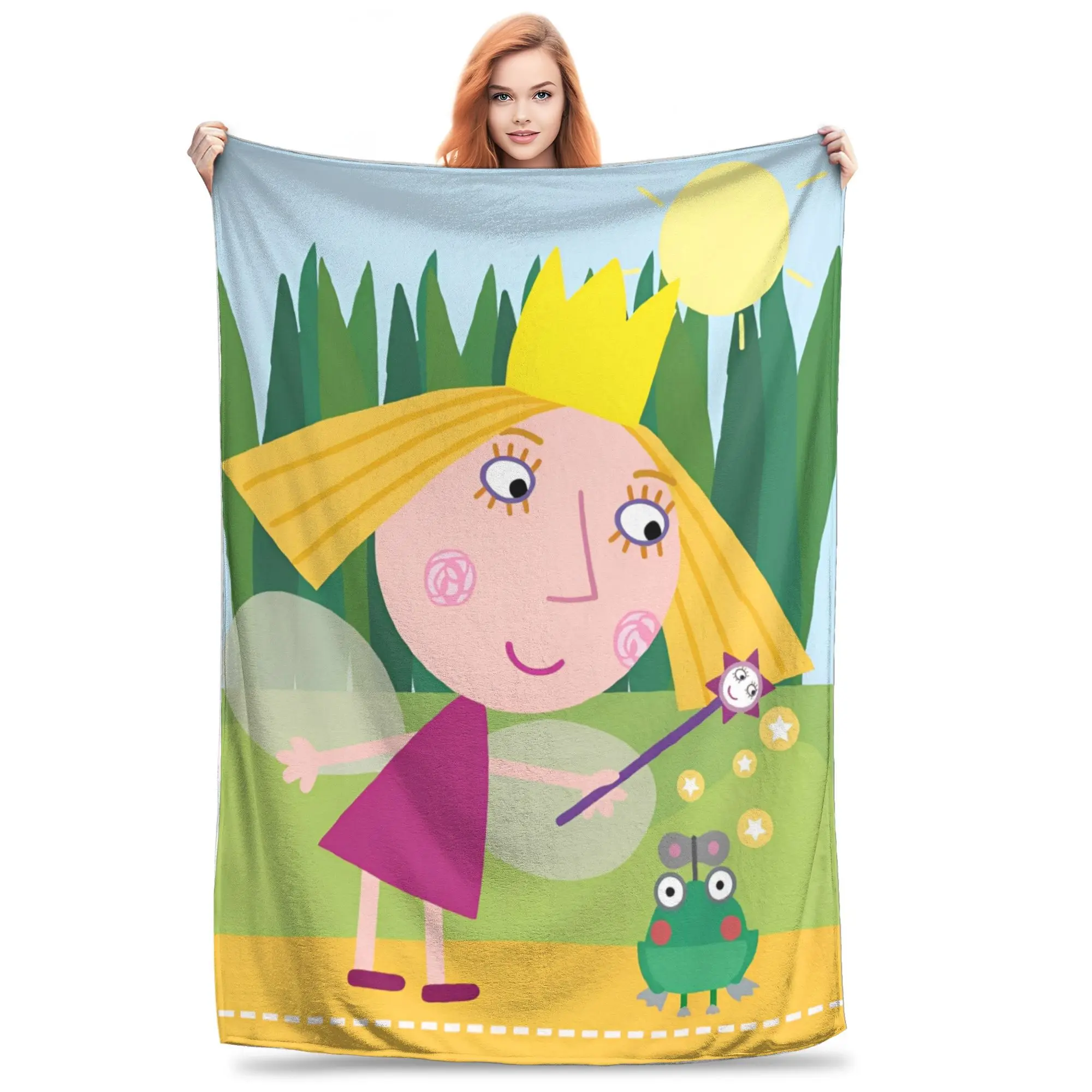 

Милое вязаное одеяло B-Ben и H-Holly Magic, шерстяные одеяла, летнее ультра-мягкое теплое покрывало с принтом кондиционера,