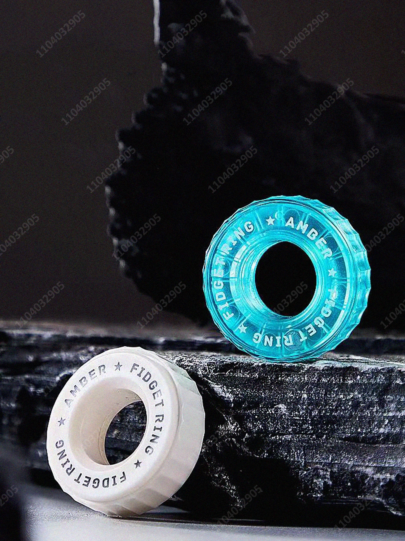 EDC تململ المنزلق الجليدية كريستال المغناطيسي اسئلة حلقة كثيفة متعددة القسم لعبة تململ مع سبينر لتخفيف التوتر ADHD الحسية #4