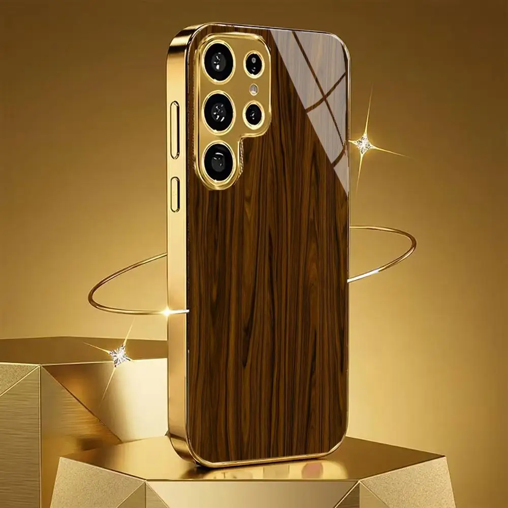 Vintage Wood Grain Phone Case for Samsung Galaxy S24/ S24 Ultra/S25 /S25 Ultra / S26/S26 Ultra
