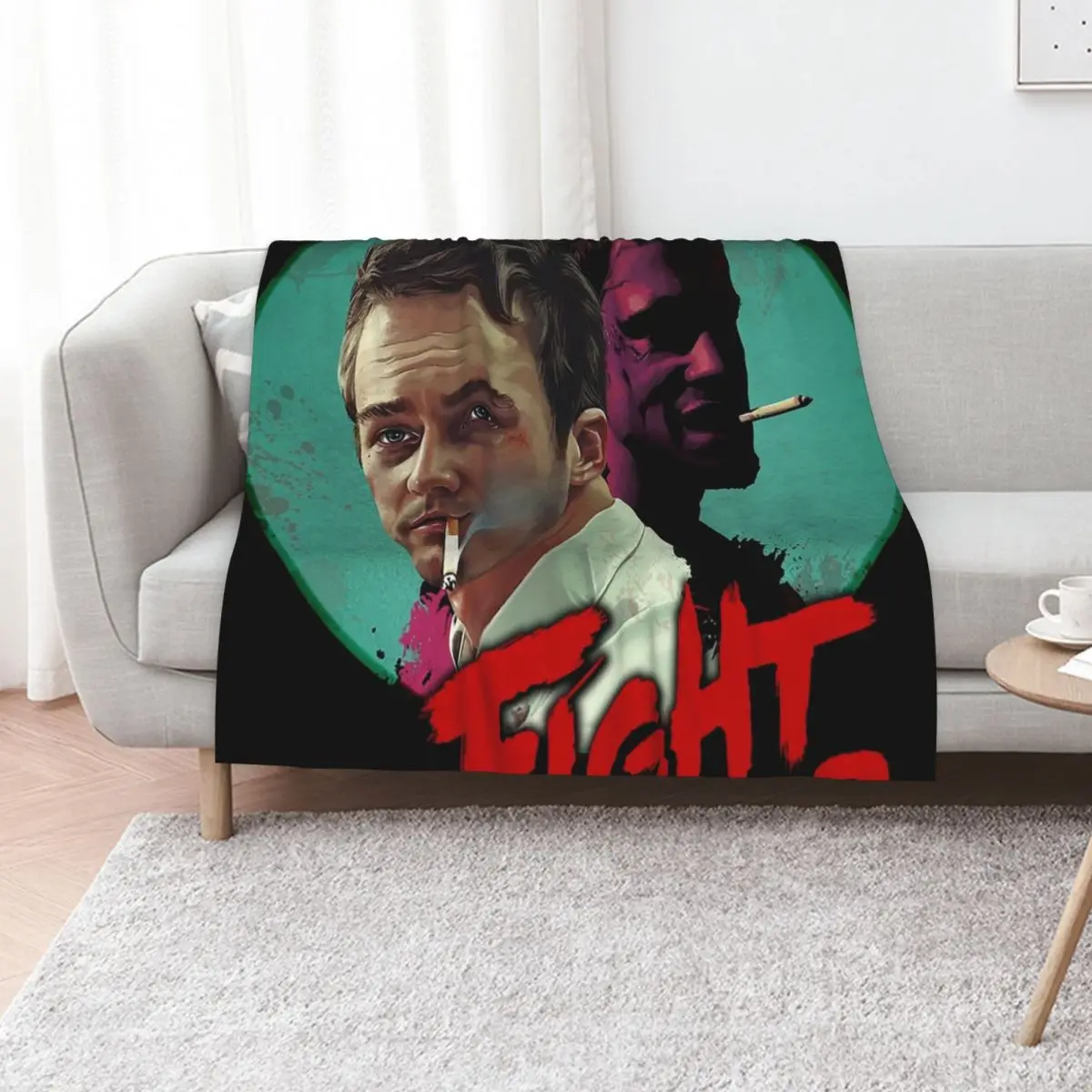 Fight Club Throw Blanket Warm Flannel Blanket for Couch Chair Bedroom