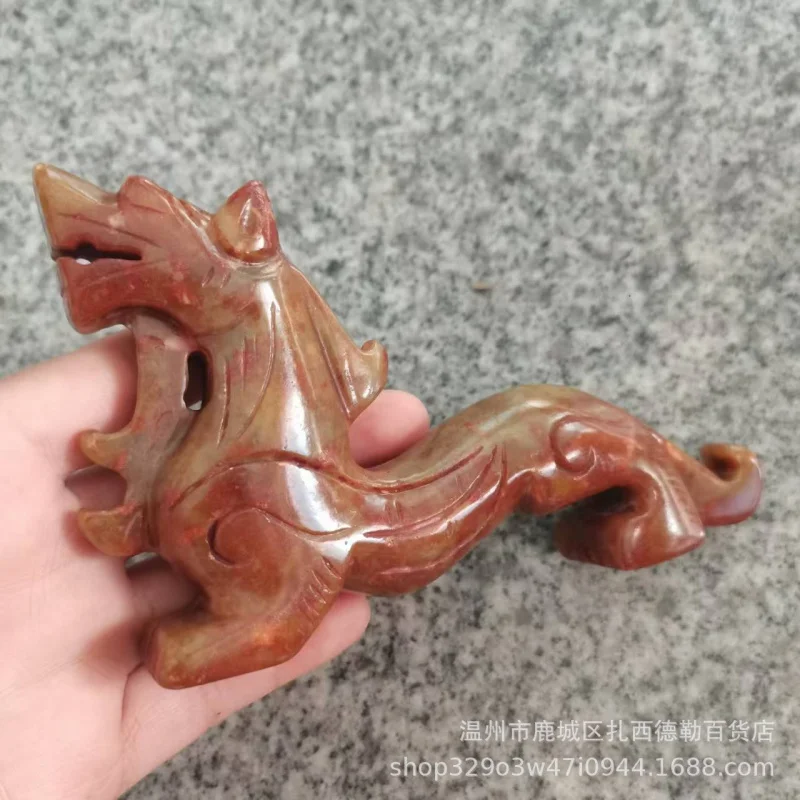 

Xiu Jade Vintage Ornament Decoration Gold-Devouring Beast Accessory Pixiu Ornament Jade Jadeware Manufacturer Wholesale Jade Dra
