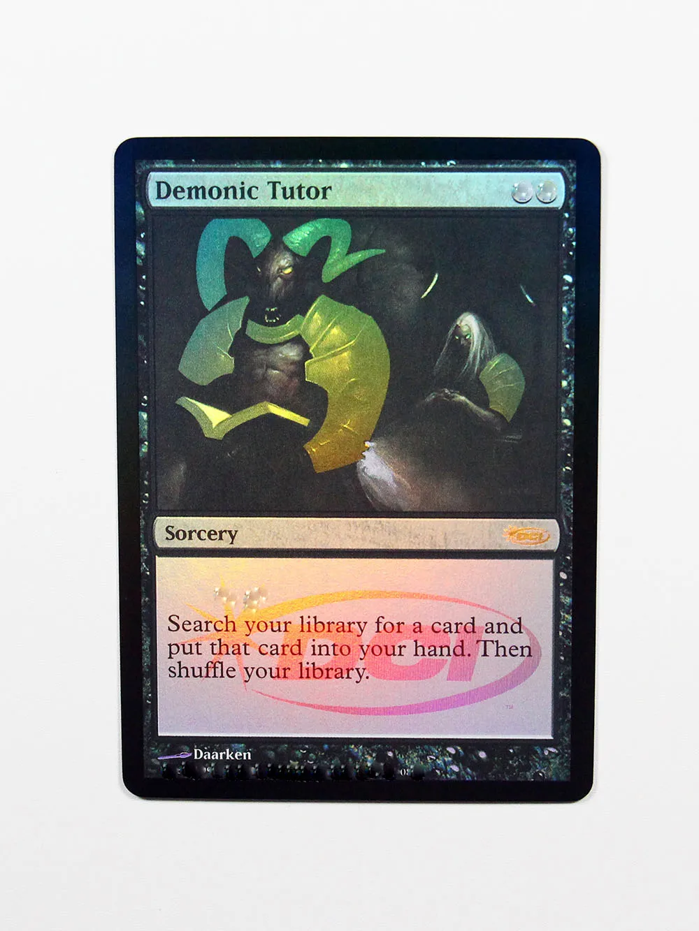 Foil Demonic Tutor Judge Gift Cards 2008 Magical Proxy Cards Game Quality Proxy Gathering Board Game Trading Cards Proxy