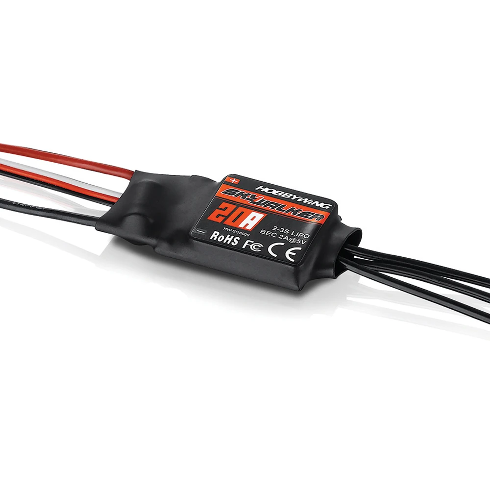 Hobbywing Skywalker V2 15A 20A 30A 40A 50A 60A 80A 100A 120A ESC Geschwindigkeitsregler 2-8S für RC FPV Hubschrauber Flugzeug Quadcopter – Detail 4