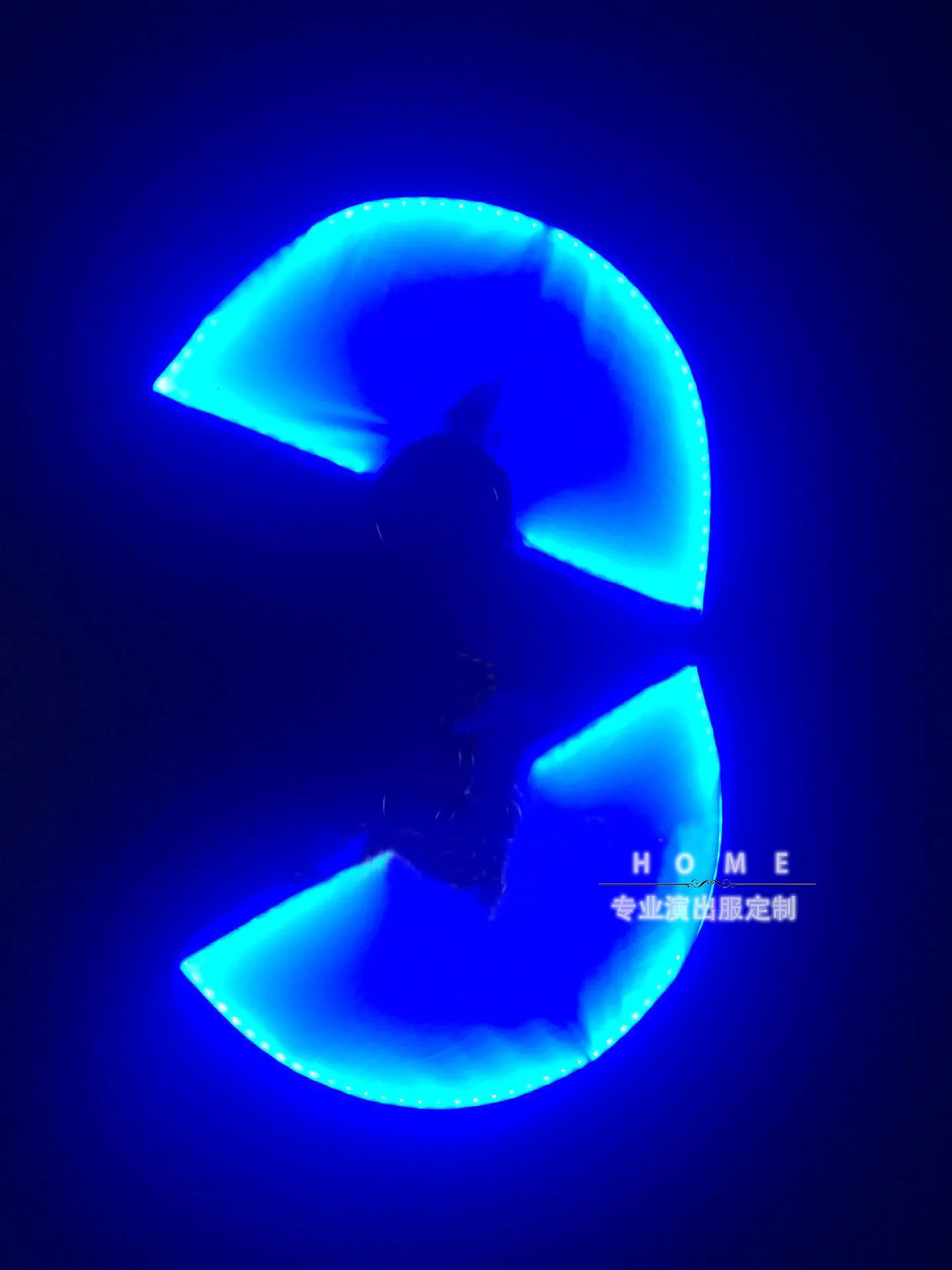 Handheld LED luminous fan props, dance DJ performance, atmospheric flat fan