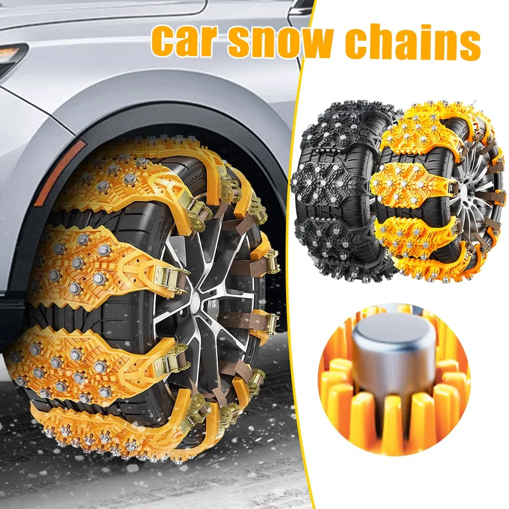 Tire Snow Chain for Car Sedan SUV Universal Thickened Widened Ice Breaking Anti Slip Portable Wear Resistant TPU