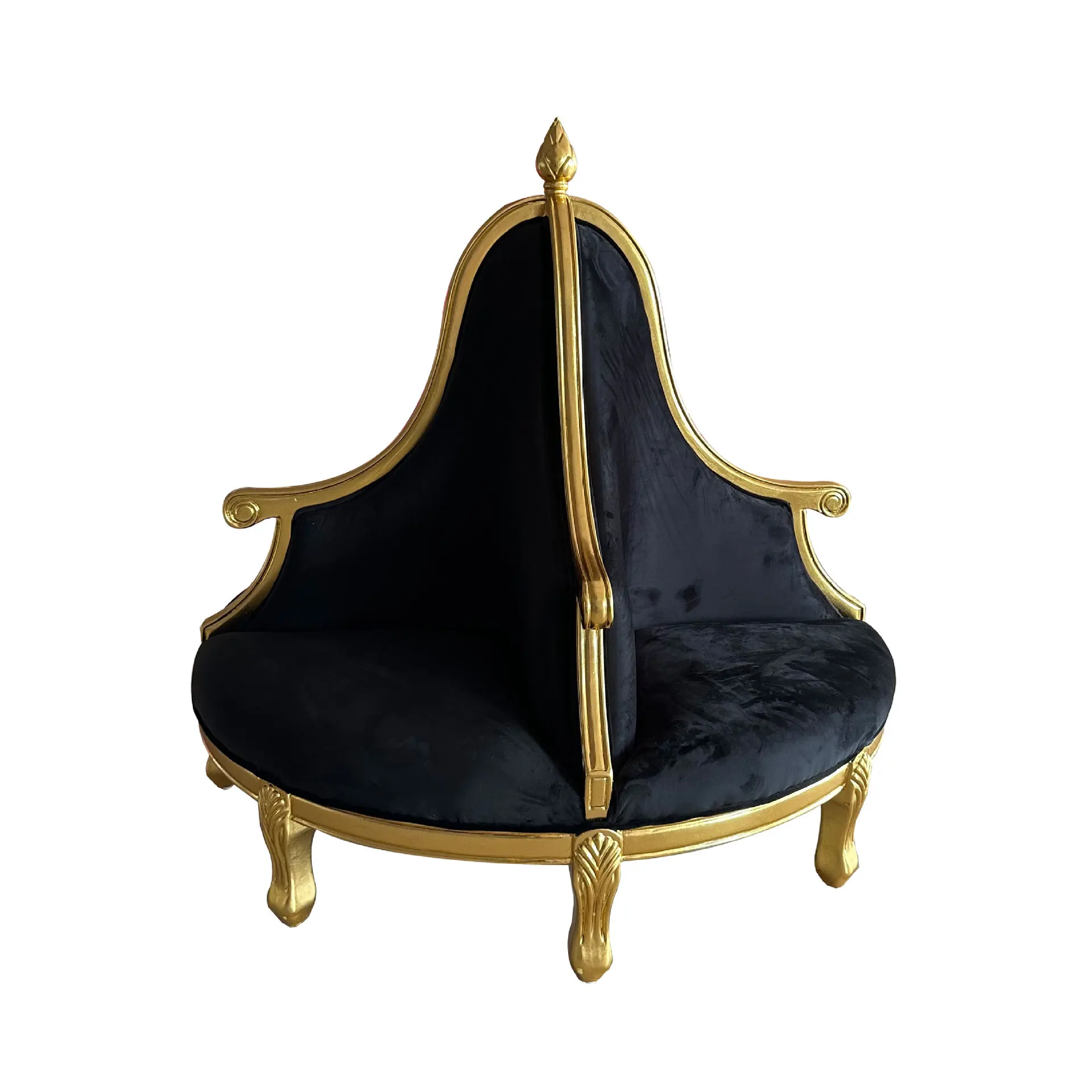 Neoclassical lobby sofa beauty salon club hall decorative sofa European hotel studio image solid wood sofa