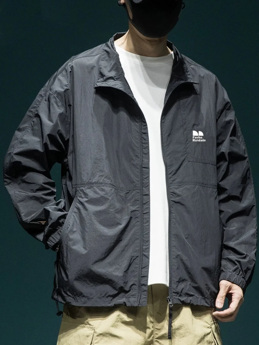 

Men's Summer Ice Silk Sun Protection Outerwear Fiing Outdoor Workwear UV Protection Cool Feeling Large Size Loose Fit Fai...