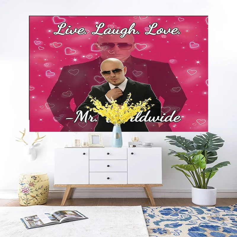 

PO01 Mr 305 Pitbull Worldwide Hippie Tapestry Fabric Macrame Wall Hanging Beach Room Decor Cloth Carpet Yoga Mats Sheet Sofa Bl
