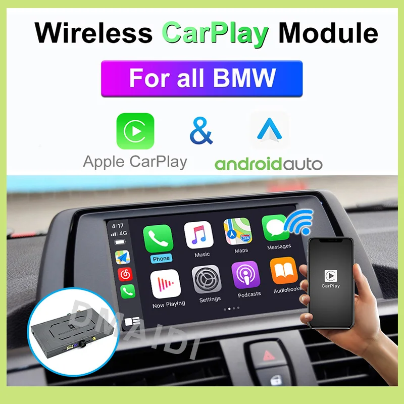 Wireless CarPlay AndroidAuto Connection Decoder Box For BMW 1 2 3 4 5 6 7 Series X1 X3 X4 X5 EVO NBT CCC CIC 2003-2018