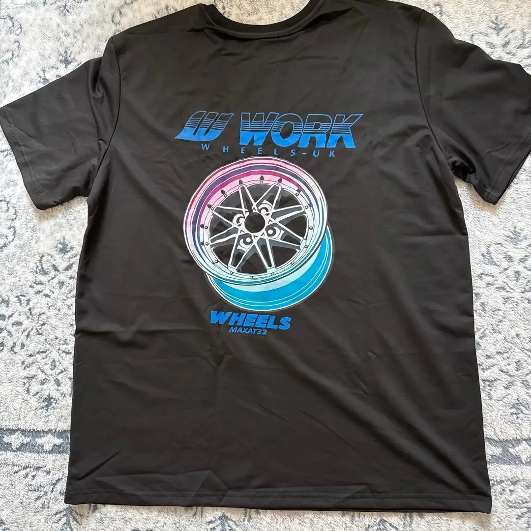 2026 New JDM WORK Family Matching Oversized Unisex T Shirt Streetwear Car Wheel Graphic Tee Car Culture Casual Short Sleeve Tops
