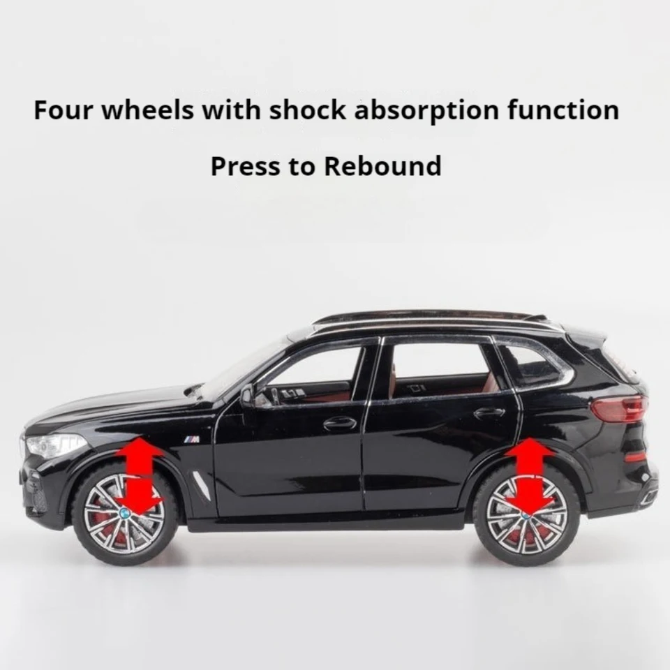1:24 BMW X5 Models Miniature Cars Toy SUV 6 Doors Opened Vehicles