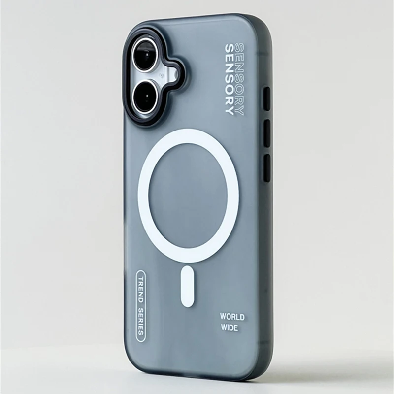 

Полупрозрачный противоскользящий магнитный чехол для телефона MagSafe для iPhone 16, 17 pro max, 15 Pro 14, матовый жесткий защитный чехол для беспроводной зарядки ПК