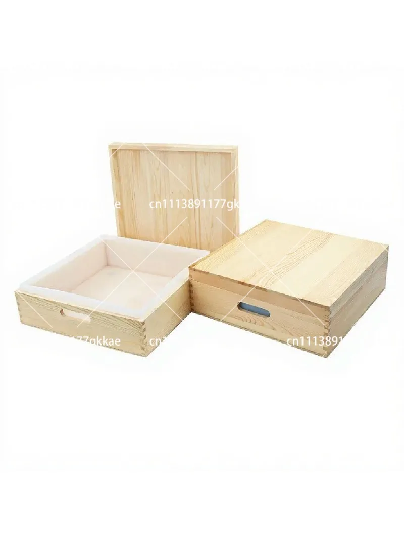 8L Silicone Soap Mold with Wooden Box, Square Handcrafted Soap Tray with Lid, Non-Swelling Soap Making Tool for DIY