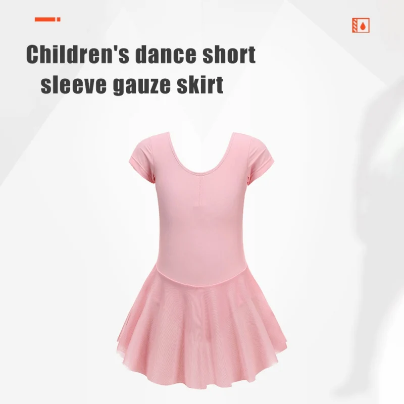 Girls Ballet Dress Gymnastics Leotard Long Sleeve Kids Child Pink Ballet Clothing Sleeveless Dance Wear With Chiffon Skirts