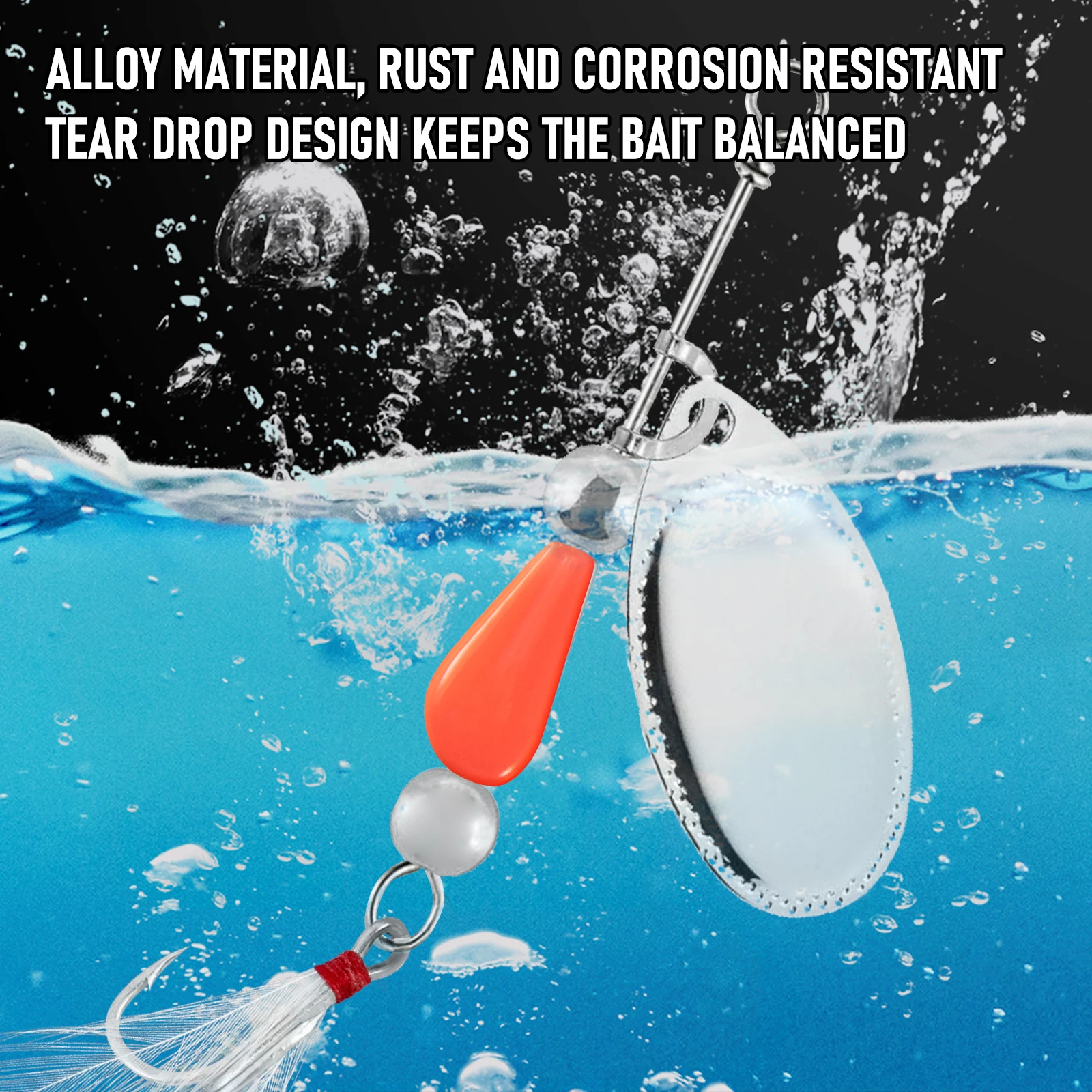 5/10pcs Fishing Spinner Bead 1.2g 3g 5g for Inline Spinner Bodies Spinnerbait Fishing Rig Tail Spinner Bass Crappies