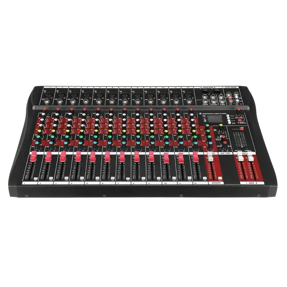 16 channel audio mixer 6 music mode USB mixing console amplifier computer playback phantom power effect