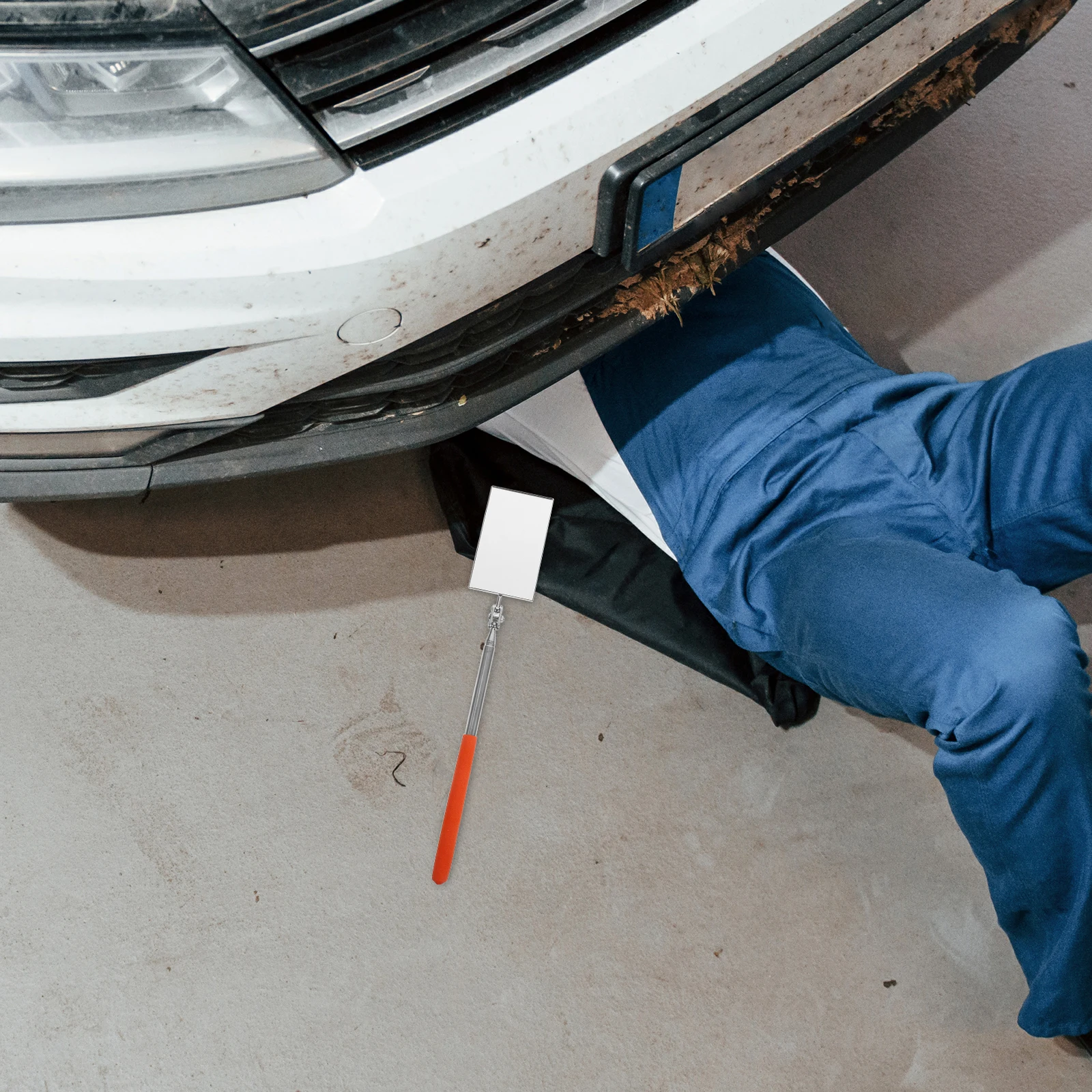 

Car Bottom Inspection Mirror Foldable Telescoping Large Square Reflective for Automotive Repair Mechanical Maintenance