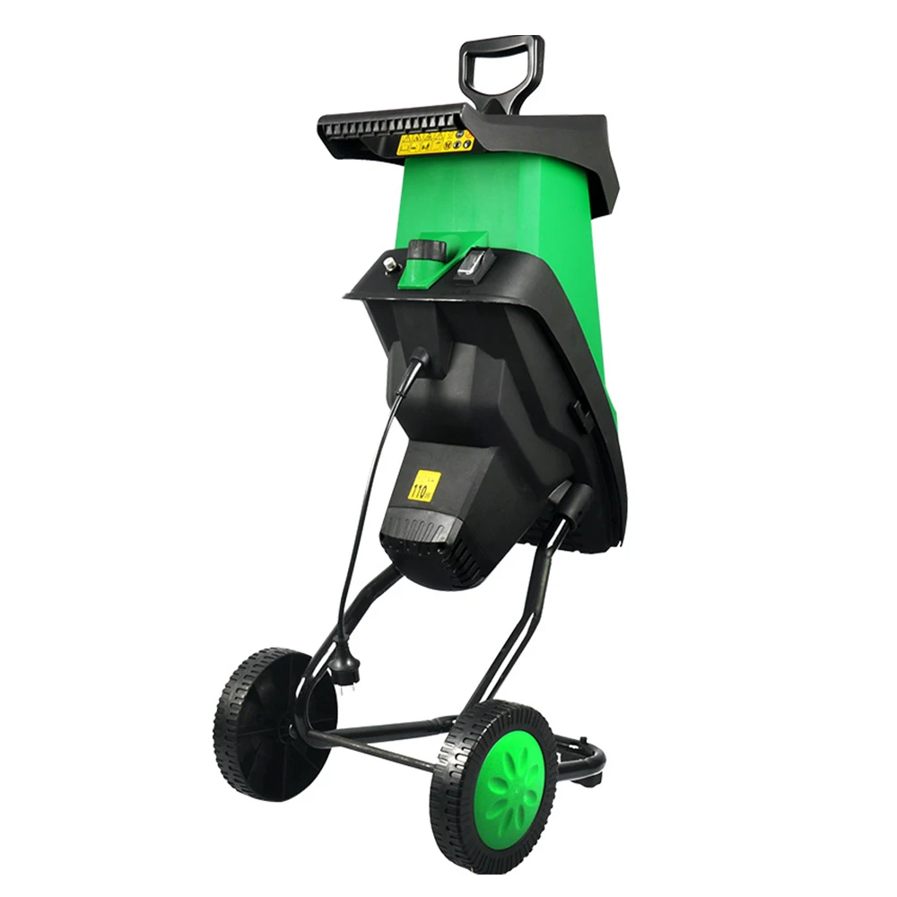 Household Hand-Pushed Tree Tree Shredder Portable Garden Tool Wood Shred Machine 2400W High Power Electric Leaf Crusher Pruner