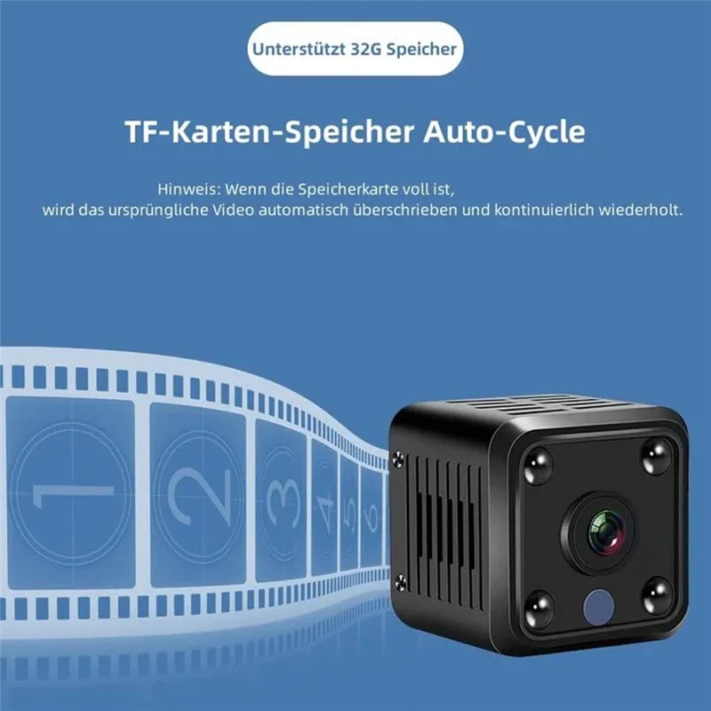 Handy-App-Kamera für den Innenbereich mit Akku, 4K 1080P HD, Mini-Überwachungskamera, WiFi-Kamera für den Innenbereich, Live-Übertragung