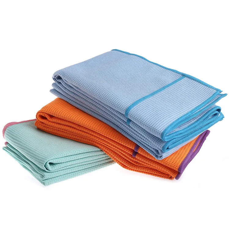 

High Quality Quick Drying Waffle Hot Yoga Towel With Grip Custom Logo Muti-Color Non-Slip Gym Microfiber Yoga Towel