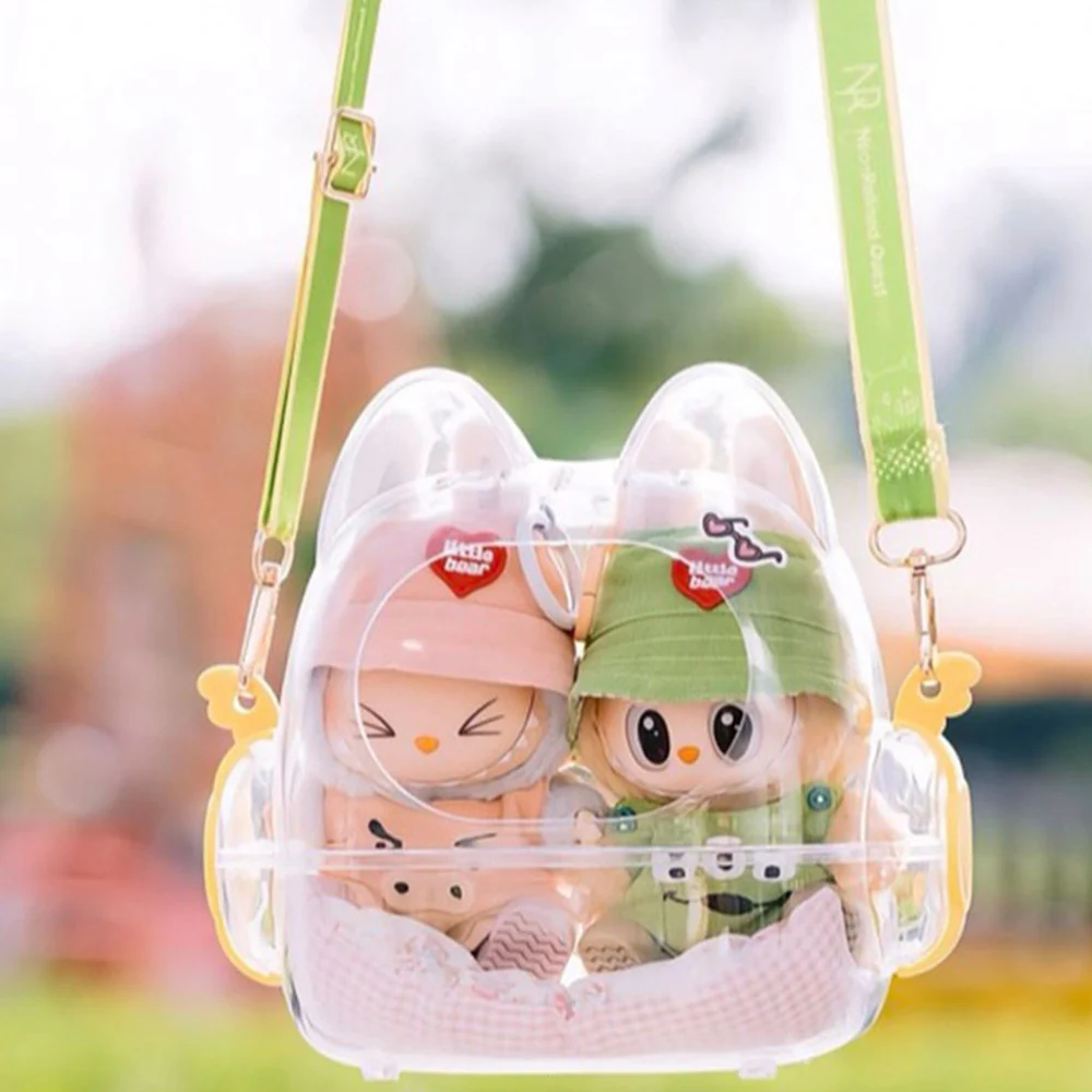 2024 New Plush Doll Display Bag Transparent Clear Storage Pouch Outdoor Waterproof Carry On Case Gift Dust Prevention Pet Cage