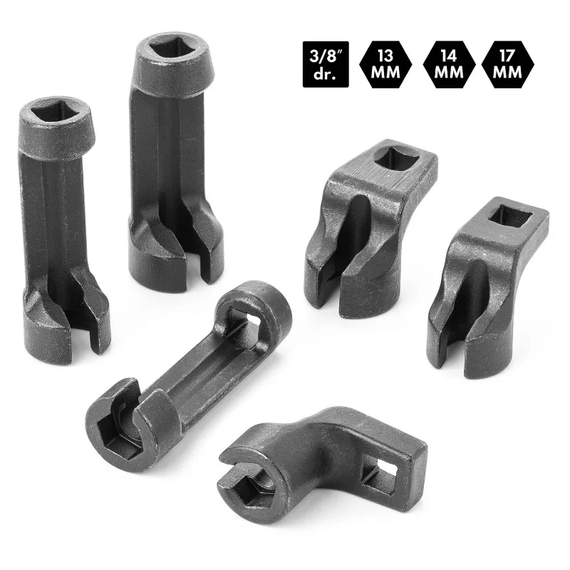 

Six Pcs Egt Sensor Socket Set Three Eights Drive Thirteen Mm Fourteen Mm Seventeen Mm Exhaust Temperature Sensor Removal Tool
